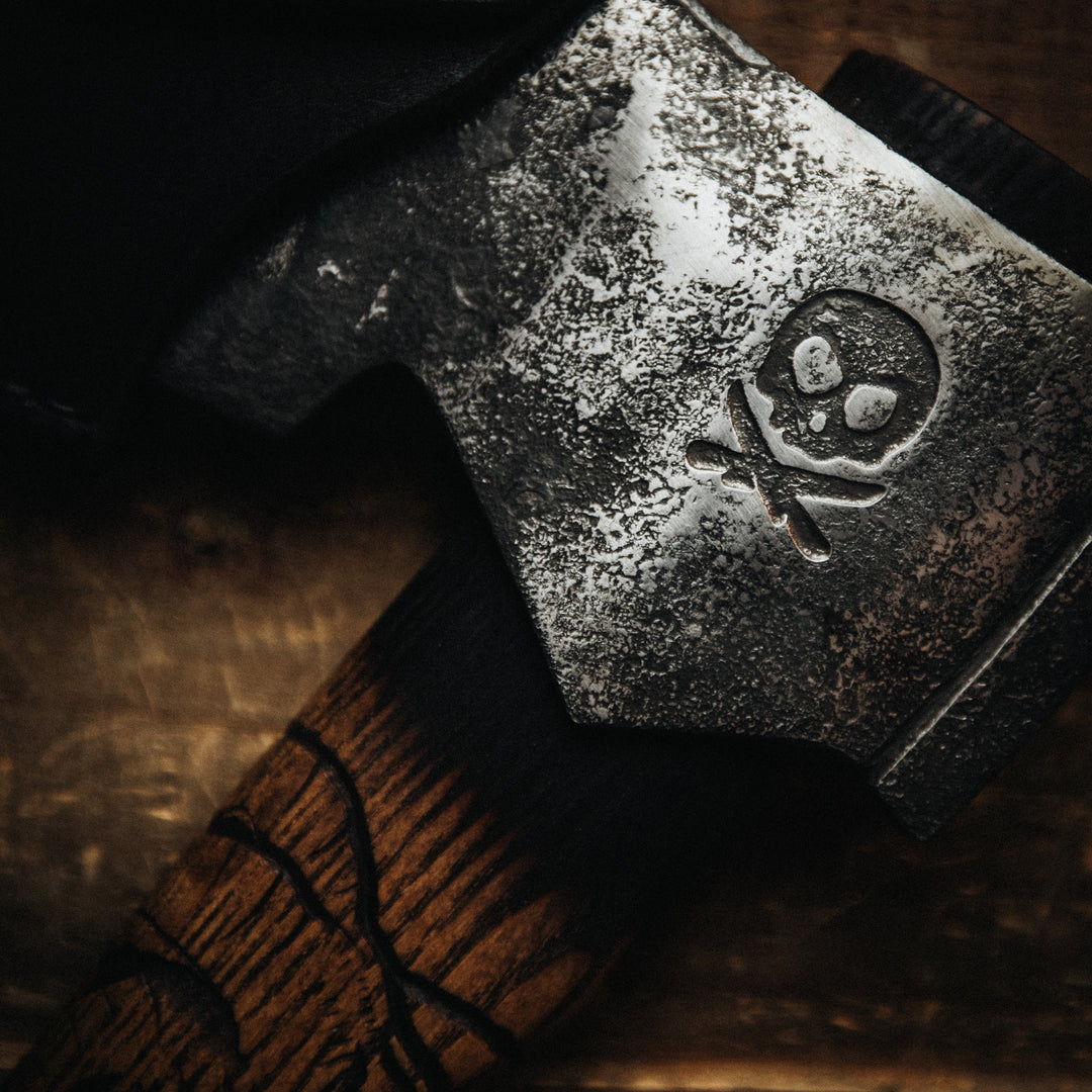 Hand Carved Forged Axe V3