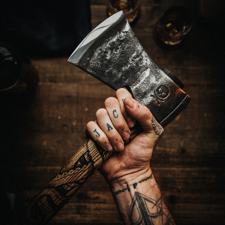 Hand Carved Forged Axe V3